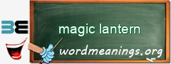 WordMeaning blackboard for magic lantern